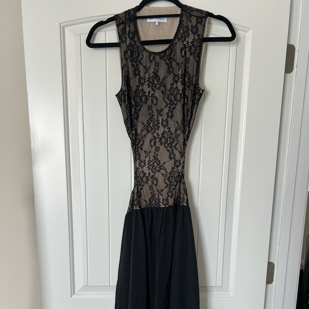 WeWoreWhat Black Halter Backless Gown